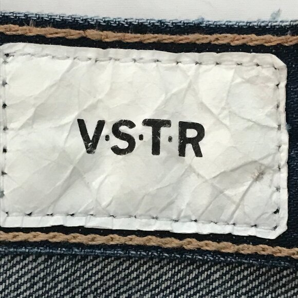 VSTR Stranger Straight Selvedge Jeans Men size 32x34 Blue Mid Rise Button Fly - Picture 3 of 16